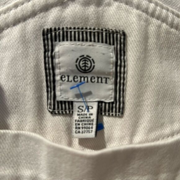 element THE NASHVILLE OVERALL White Black striped Short length Size Small - Picture 9 of 9